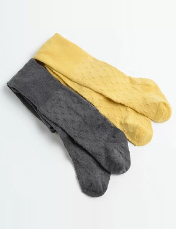 Set ciorapi 2 perechi Cool Club, galben/gri