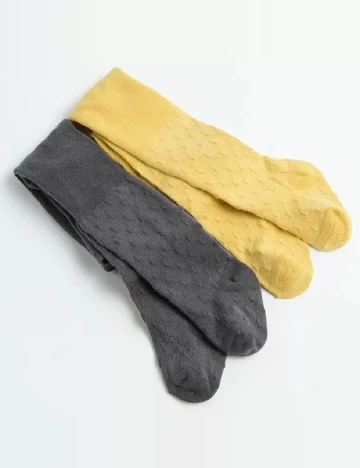 Set ciorapi 2 perechi Cool Club, galben/gri