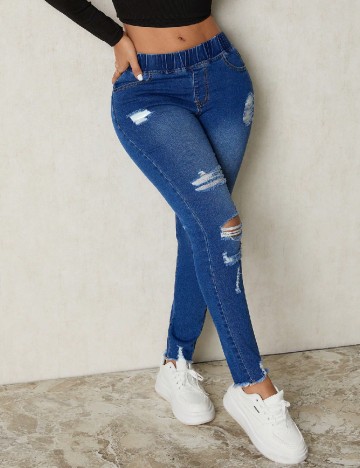 
						Blugi SHEIN, albastru