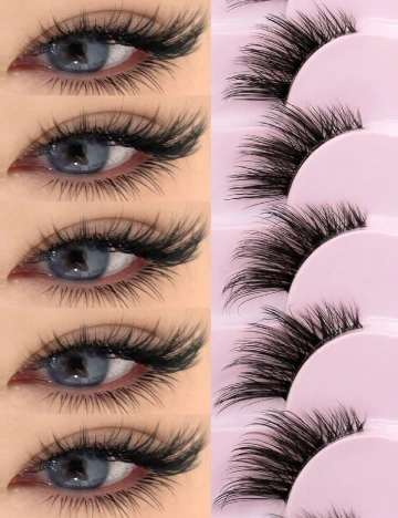 Gene false 10 perechi SHEIN, negru