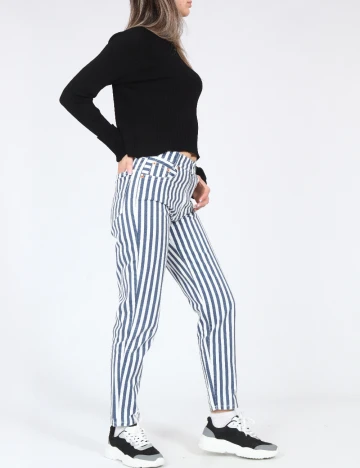 Blugi Zara, alb/albastru Alb