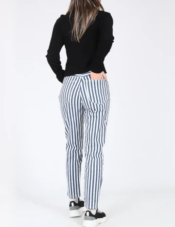 Blugi Zara, alb/albastru Alb