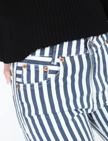 Blugi Zara, alb/albastru Alb