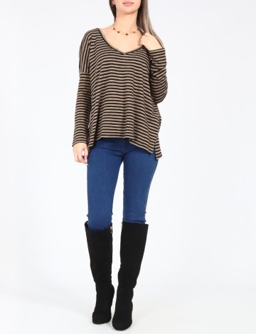 Bluza Zara, maro/negru