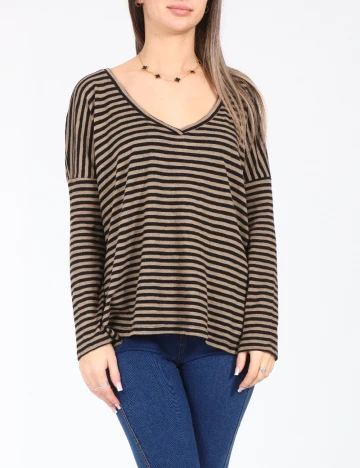 Bluza Zara, maro/negru