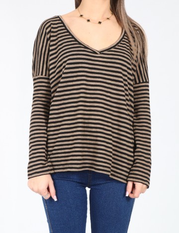 Bluza Zara, maro/negru