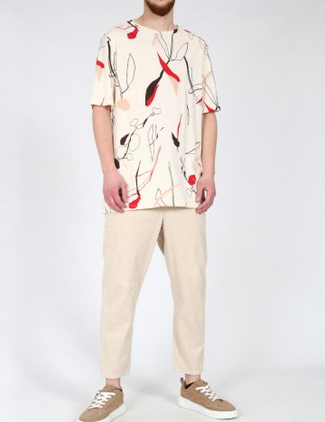 
						Pantaloni Zara, crem