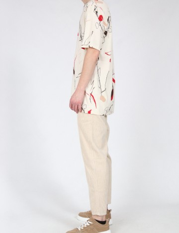 Pantaloni Zara, crem