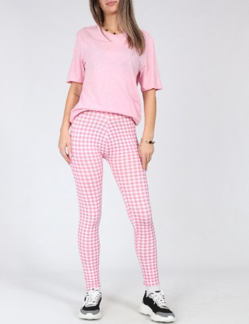 
						Colanti Zara, roz/alb