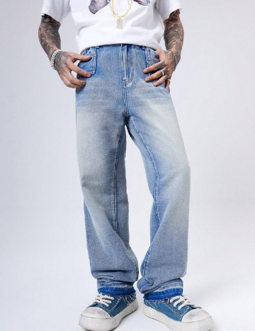 
						Blugi SHEIN, albastru