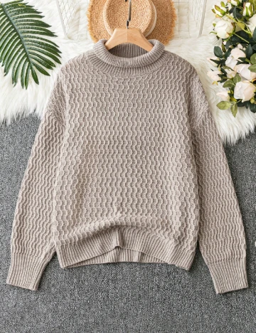 Pulover SHEIN CURVE, gri Gri