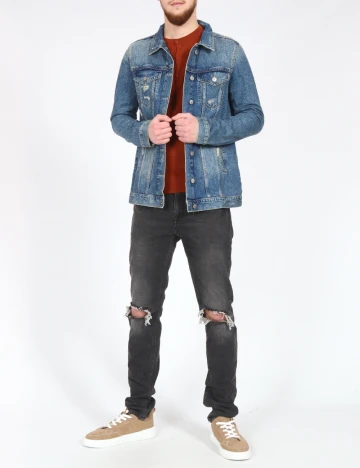 Jacheta Zara, albastru Albastru