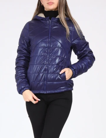 Geaca Pull&Bear, albastru Albastru