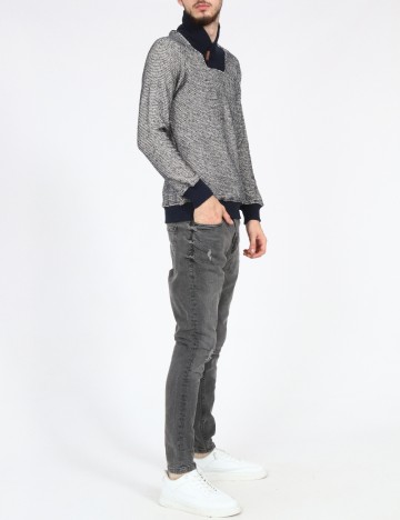 Bluza Zara, bleumarin/alb