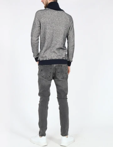 Bluza Zara, bleumarin/alb Albastru