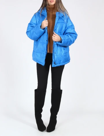 Geaca Oversize Zara, albastru