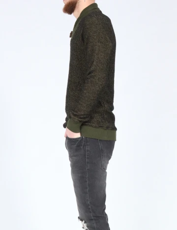 Bluza Zara, verde/negru Verde