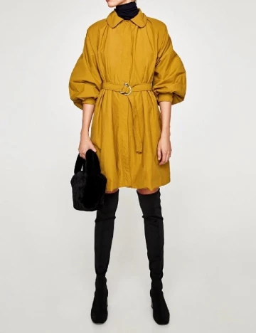 Jacheta de ploaie Zara, mustar Galben