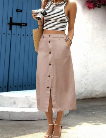 Fusta SHEIN, crem Crem