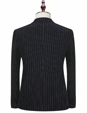 Costum SHEIN Plus Size Men, bleumarin inchis