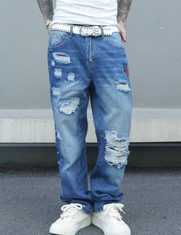 
						Blugi SHEIN, albastru