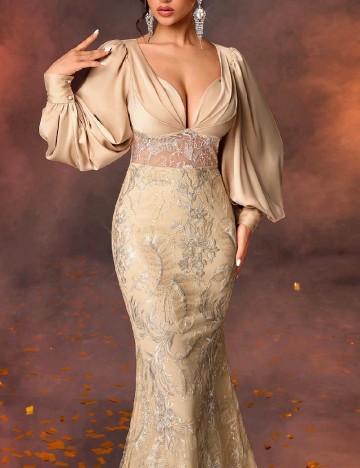 Rochie lunga SHEIN, crem