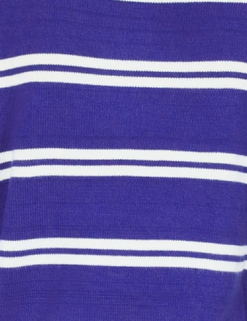 Pulover Bershka, alb/albastru Albastru