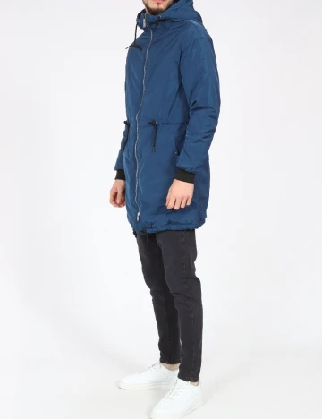 Geaca Pull&Bear, albastru Albastru