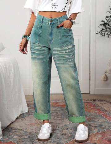 
						Blugi SHEIN, albastru