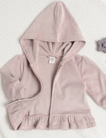 Hanorac Cool Club, roz pudra