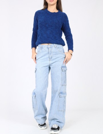 
						Blugi SHEIN, albastru