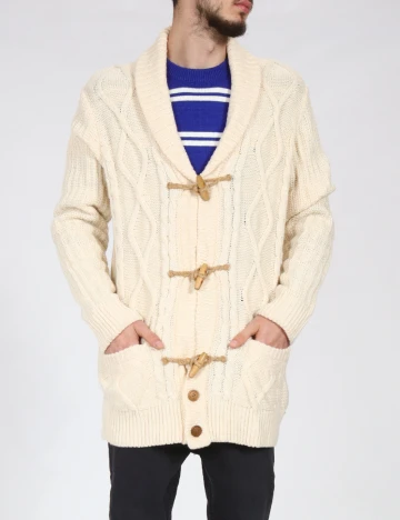 Cardigan Pull&Bear, crem Crem