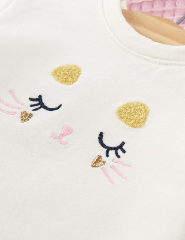 Rochie Cool Club, alb/roz