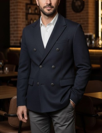 
						Sacou Zara, bleumarin