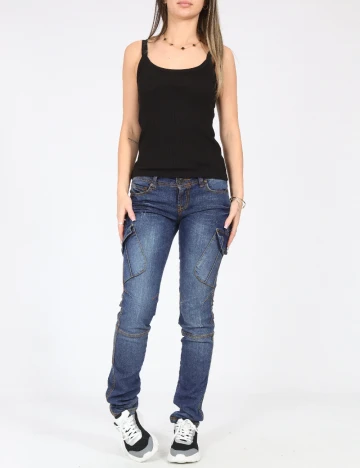 Blugi Bershka, albastru