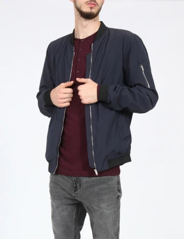 Jacheta Pull&Bear, bleumarin