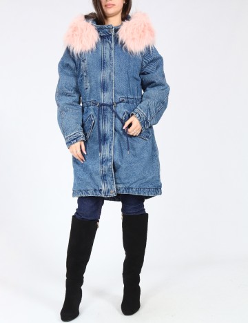 Geaca Bershka, albastru