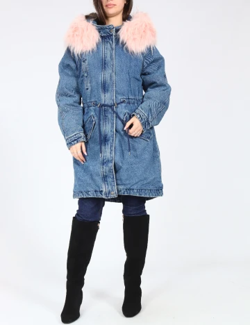 Geaca Bershka, albastru