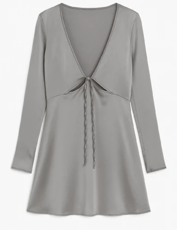 Rochie scurta Zara, gri Gri