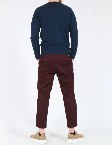 Pantaloni Pull&Bear, visiniu Rosu