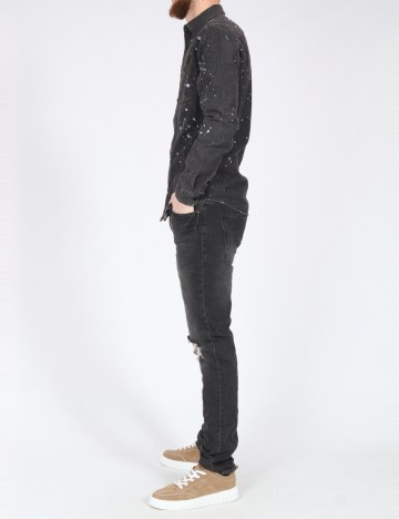 Camasa Pull&Bear, gri inchis