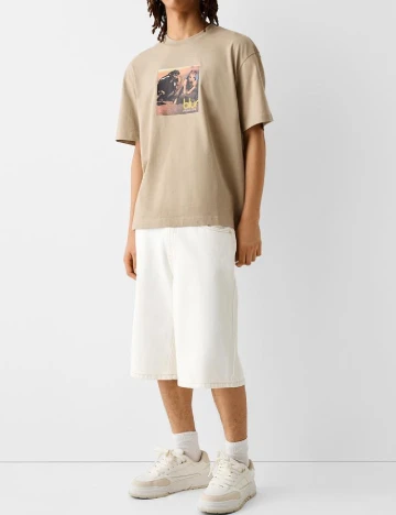 Tricou Bershka, maro deschis