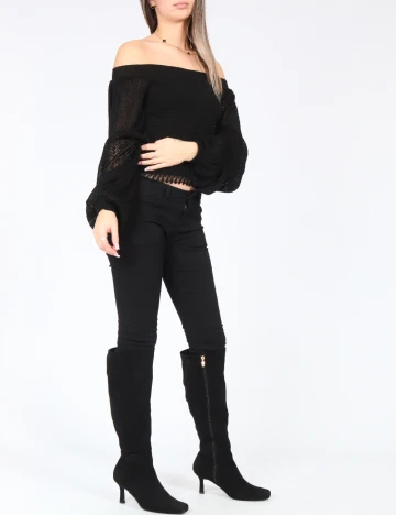 Top Bershka, negru