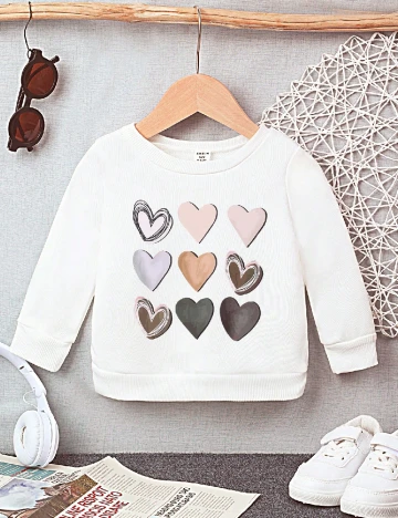 Bluza Shein Kids, alb
