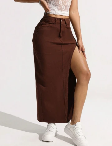Fusta SHEIN, maro
