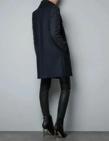 Palton Zara, bleumarin