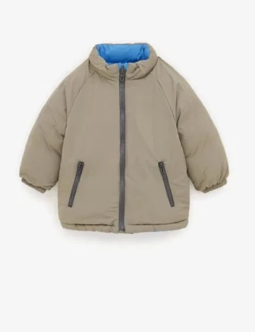 Geaca reversibila Zara, albastru/gri