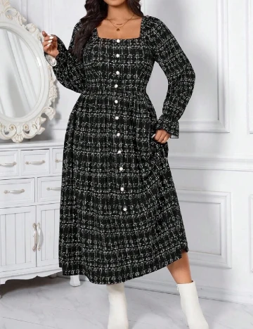 Rochie medie SHEIN CURVE, negru