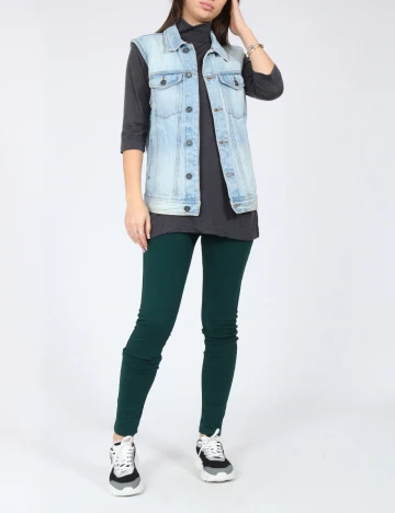 Vesta Pull&Bear, albastru deschis