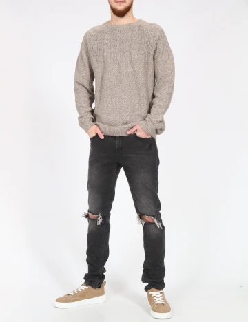 Blugi Pull&Bear, gri inchis Gri